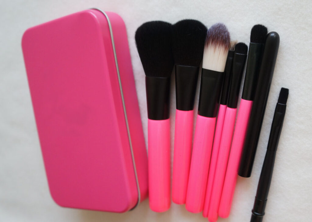 makeup brushes with case