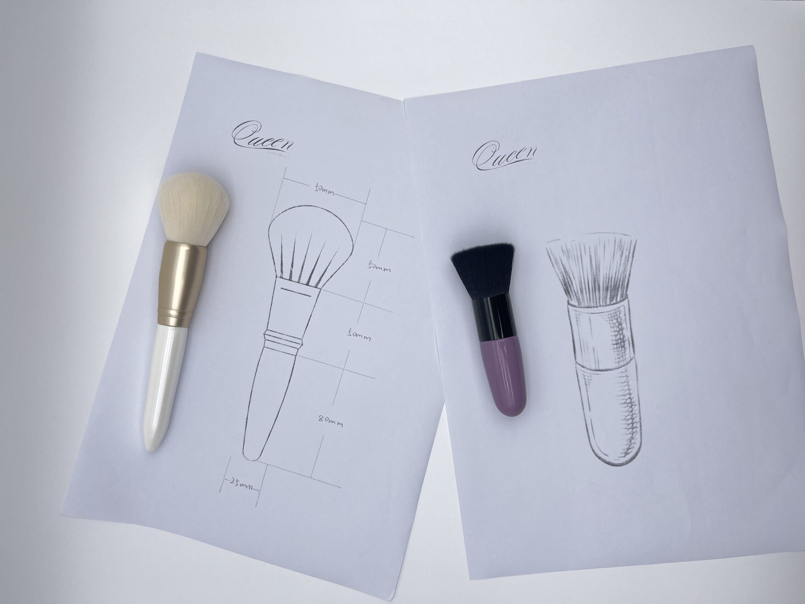 makeup brush mockup